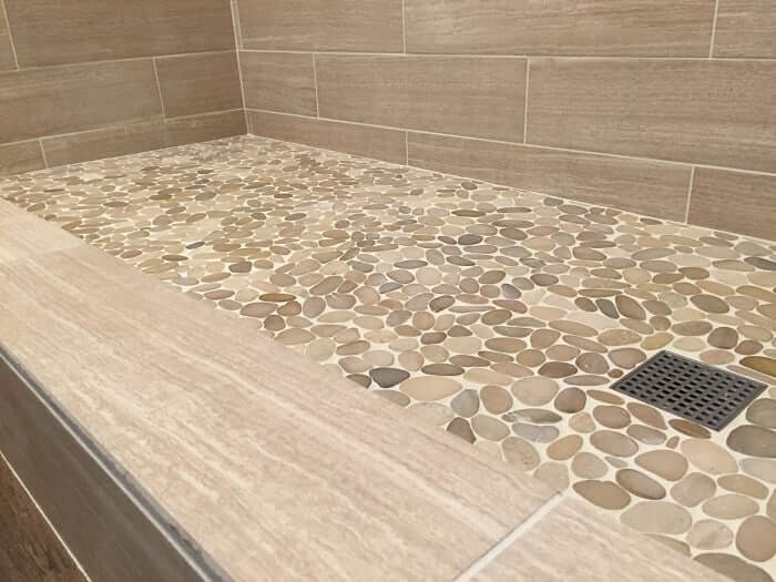 pebble tile shower floor